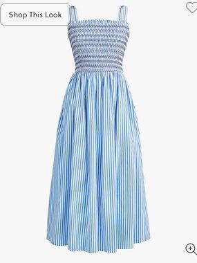 JCrew NWT Striped Tank Midi Dress